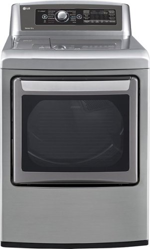  LG - EasyLoad 7.3 Cu. Ft. 14-Cycle Electric Dryer with Steam - Graphite Steel