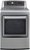 LG - EasyLoad 7.3 Cu. Ft. 14-Cycle Electric Dryer with Steam - Graphite Steel-Front_Standard
