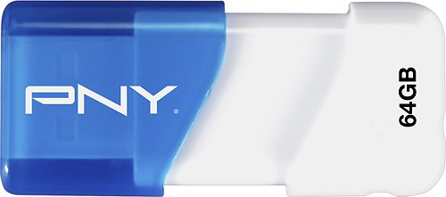  PNY - Compact Attache 64GB USB 2.0 Flash Drive - Blue