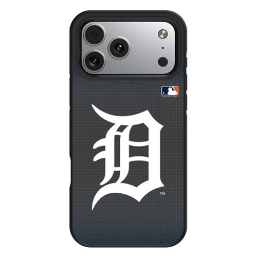 Keyscaper - MLB - Detroit Tigers Bump Case with 8.2ft Drop Protection - 16 Pro Max - Black-Front_Standard 