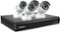 Swann - 8-Channel, 4-Camera Outdoor Wired 1TB DVR Surveillance System - Black/White-Front_Standard
