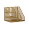 Martha Stewart - Ryder Large Steel Mesh Desktop Organizer with File Holder - Gold-Front_Standard 
