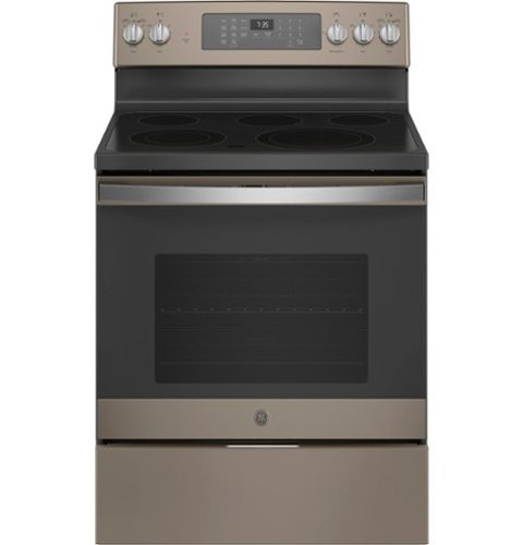 GE - 5.3 Cu. Ft. Freestanding Electric Convection Range with Self-Steam Cleaning and No-Preheat Air Fry-Front_Standard 