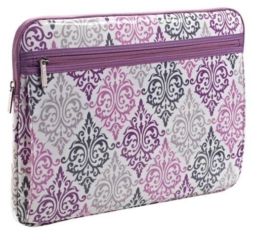 Studio C - Royal Twist Laptop Sleeve - White/Purple-Front_Standard 