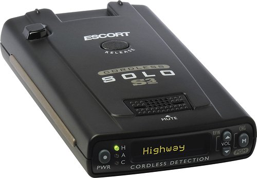  Escort - SOLO S3 Cordless Radar Detector - Black