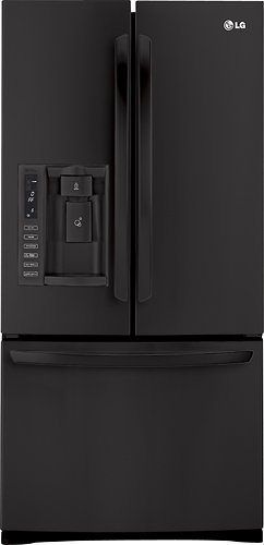  LG - 24.9 Cu. Ft. French Door Refrigerator with Thru-the-Door Ice and Water - Black