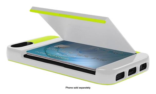  Incipio - STOWAWAY Card Case for Apple® iPhone® SE, 5s and 5 - White/Lime