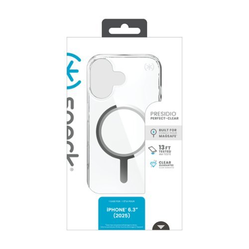 Speck Presidio Perfect Clear with Magsafe Case for Apple iPhone 17 - Clear/Silver BUY ONLINE