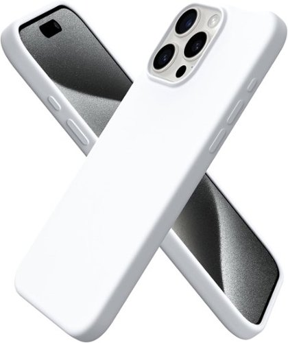 Ornarto - Compatible with iPhone 15 Pro Max Case 6.7", Slim Liquid Silicone Full Covered Protective Cover - White-Front_Standard 