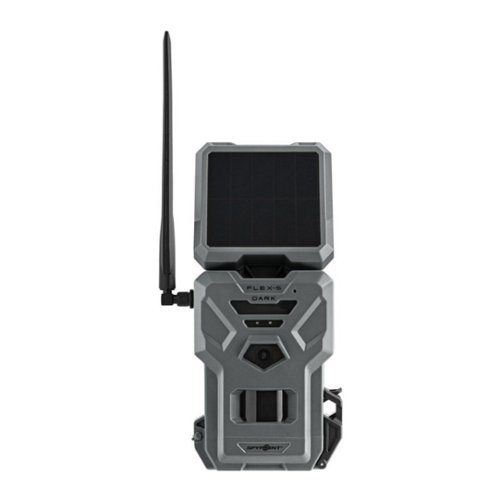 Spypoint - FLEX S DARK Cellular Night Vision Gray Trail Camera with Solar Panel-Front_Standard 