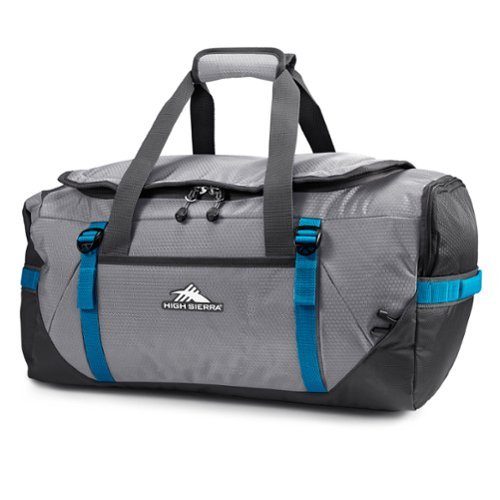 High Sierra - Fairlead Travel Overnight Duffel Backpack Gym Bag, Steel Gray/Blue - Steel Grey/ Mercury-Front_Standard 