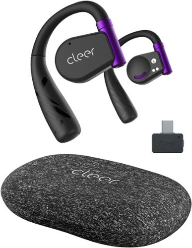 Cleer - ARC II Gaming Earbuds – Open-Ear, Snapdragon Sound, Low Latency, 35Hr Battery, USB-C Dongle - Black-Front_Standard 