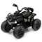 Costway - 12V Kids Ride On ATV Electric 4-Wheeler Quad 2 Speeds with Mp3 & Headlights - Dark Black-Front_Standard