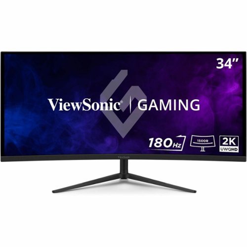 ViewSonic - VX3418C-2K 34 LCD UWQHD 180Hz, FreeSync Premium Curved Gaming Monitor (HDMI, Display Port) - Black