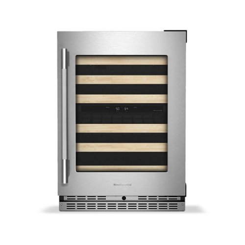 KitchenAid 46 Bottle Wine Cellar with Full Extension Wood