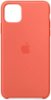 Apple - iPhone 11 Pro Max Silicone Case - Clementine (Orange)-Front_Standard