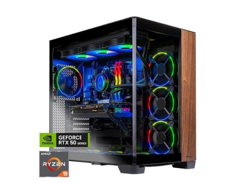Skytech Gaming - Skytech Prism 4, Ryzen 7 9800X3D, RTX 5090 32GB, 2TB SSD, 32GB DDR5, 1200W GOLD, 360mm AIO, Win 11 - Black-Front_Standard 