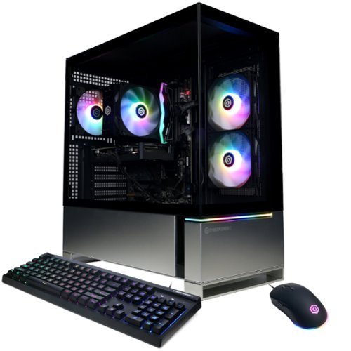 CyberPowerPC - Gaming Desktop - AMD Ryzen 7 8700F - NVIDIA GeForce RTX 5060 8GB - 16GB DDR5 - 1TB PCIe 4.0 SSD - Black-Front_Standard 