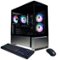CyberPowerPC - Gaming Desktop - AMD Ryzen 7 8700F - NVIDIA GeForce RTX 5060 8GB - 16GB DDR5 - 1TB PCIe 4.0 SSD - Black-Front_Standard