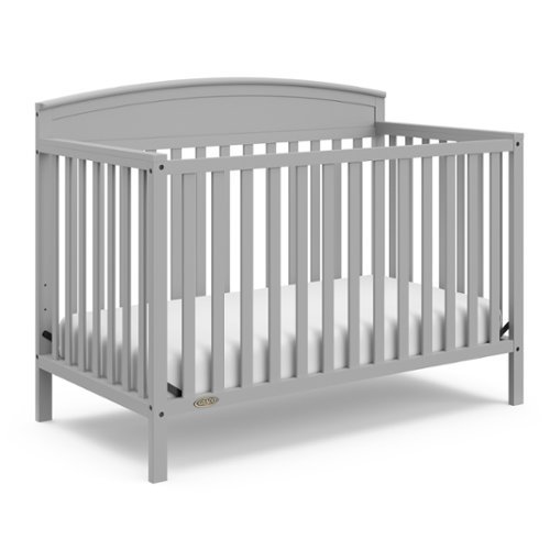 Graco - Benton 5-in-1 Convertible Crib - Pebble Gray-Front_Standard 