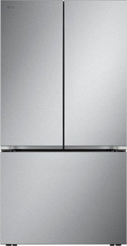 LG - 26.5 Cu. Ft. French Door Counter-Depth MAX Smart Refrigerator with Internal Water Dispenser - Stainless Steel