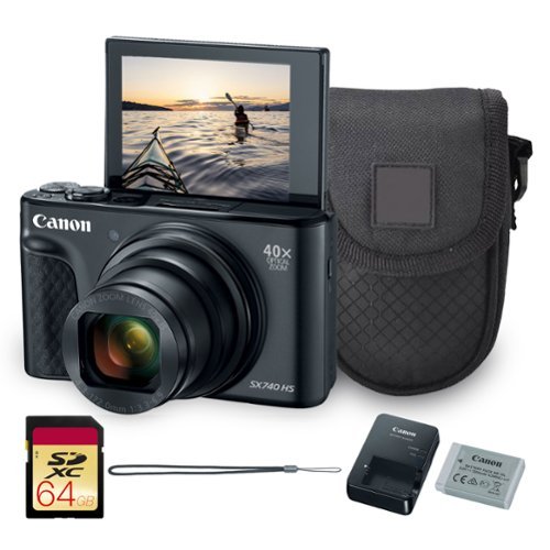 Canon PowerShot SX740 HS Digital Camera Black (2955C001) Travel