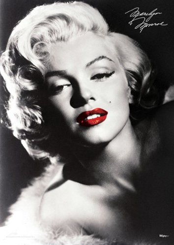 Trend Setters - Marilyn Monroe (Red Lips) MightyPrint™ Wall Art MP17240369 - Multicolor-Front_Standard 