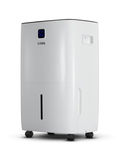Commercial Cool - Dehumidifier, 50 Pint Dehumidifier with Pump & Adjustable Humidistat for Home and Kitchen - White-Front_Standard 
