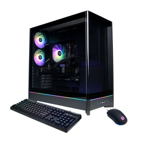 CyberPowerPC - Gaming Desktop - AMD Ryzen 7 8700F - NVIDIA GeForce RTX 5060 8GB - 16GB DDR5 - 1TB PCIe 4.0 SSD Storage - Black-Front_Standard 