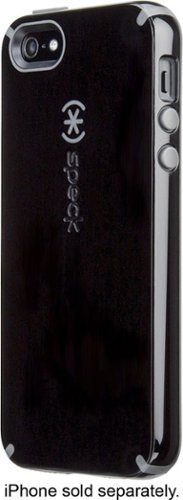  Speck - CandyShell + Faceplate Case for Apple® iPhone® SE, 5s and 5 - Black/Gray