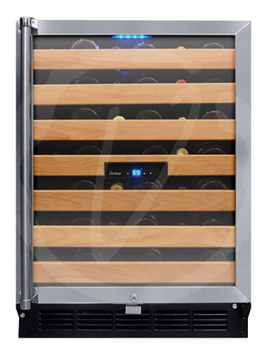Vinotemp - 50-Bottle Wine Cooler - Black/Stainless-Steel-Front_Standard 