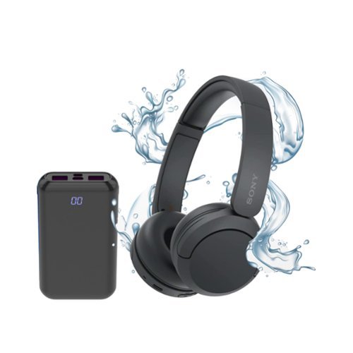 Sony - WH-CH520 Compact Wireless Bluetooth On-Ear Headphones bundle - Black-Front_Standard 