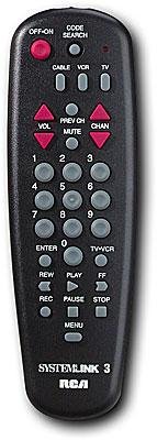  RCA - 3-Device Universal Remote - Black