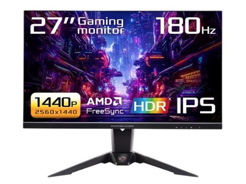ASRock - Phantom Gaming 27 inch QHD 2K 1440P 180Hz IPS with AMD FreeSync HDR400-Front_Standard 