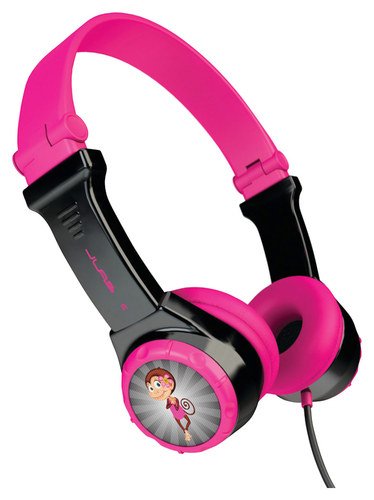 JLab - JBuddies Folding Wired On-Ear Headphones - Black/Pink