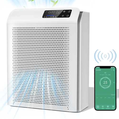 Teendow - Smart Air Purifier with H13 HEPA Filter, App Control, up to 2200 sq FT - White-Front_Standard 