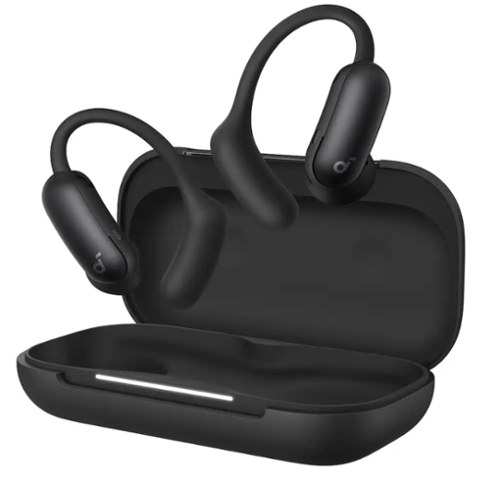  Anker - Soundcore AeroFit 2 Pro Dual-Form Wireless Bluetooth Earbuds with Open-Ear and Active Noise Cancellation Seamless Switch - Black