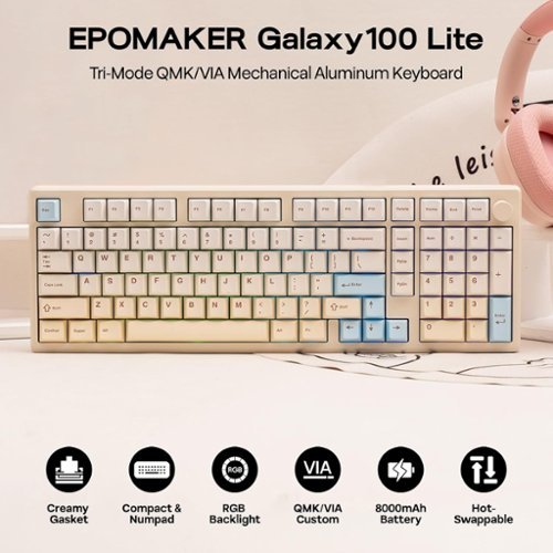 EPOMAKER Galaxy100 Lite QMK/VIA Gaming Keyboard with 8000mAh