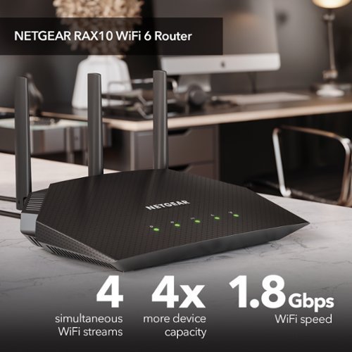 NETGEAR AX1800 Wi-Fi 6 Router - Black WORLDWIDE DELIVERY