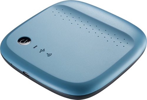  Seagate - Wireless Mobile Storage 500GB External USB Portable Hard Drive - Blue