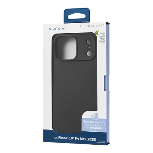 Insignia™ Silicone Case with MagSafe for iPhone 17 Pro Max - Black BUY ONLINE