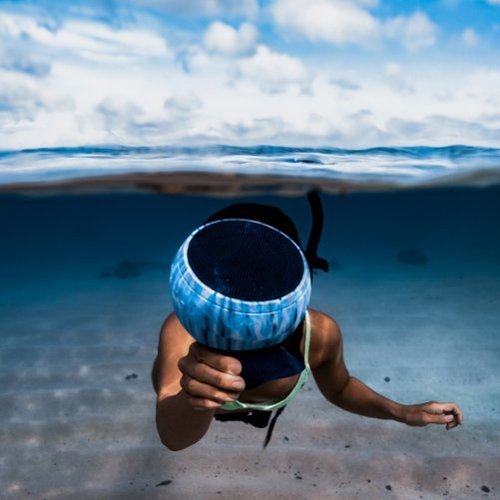 Speaqua Barnacle X Portable Waterproof Bluetooth Speaker with Built in Storage (2,000 songs) - Tidal Blue BUY ONLINE