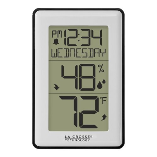 La Crosse Technology - Indoor Temperature Station with Humidity Alerts - White-Front_Standard 