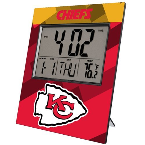 Keyscaper - Kansas City Chiefs Color Block Digital Desk Clock - Multicolor-Front_Standard 