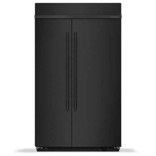 KitchenAid - 30 Cu. Ft. Built-In Side-by-Side Refrigerator with Platinum Interior - Black Ore