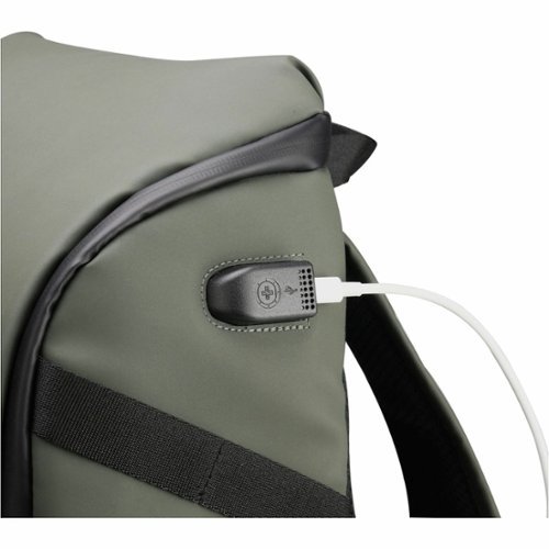 Swissdigital Design LAMONE L LED TSA-Friendly Water-Resistant Backpack With USB Charging Port RFID Protection and Fits Up to 16″ Laptop - Dark Green BUY ONLINE