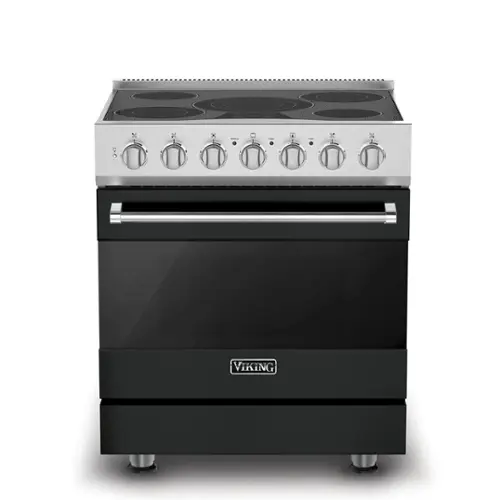 Front. Viking - 3-Series Electric Self-Clean Range - Antique Bronze.