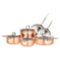 Viking - 3-Ply Hammered 10 Piece Cookware Set - Copper-Angle_Standard