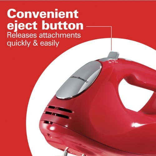 Hamilton Beach 6 Speed Hand Mixer with Snap-On Case - red SHOP ONLINE