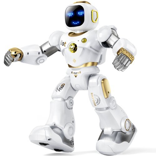 Ruko - 1088 Smart Robot for Kids toy, Large Programmable Interactive RC Robot with Voice Control, Gifts for boys and girls - Gold-Front_Standard 